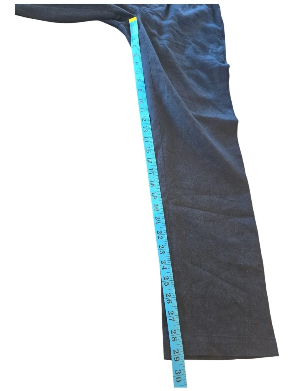 Quince NWOT 100% Linen Pant Size Medium in Navy Drawstring Waist Straight Leg